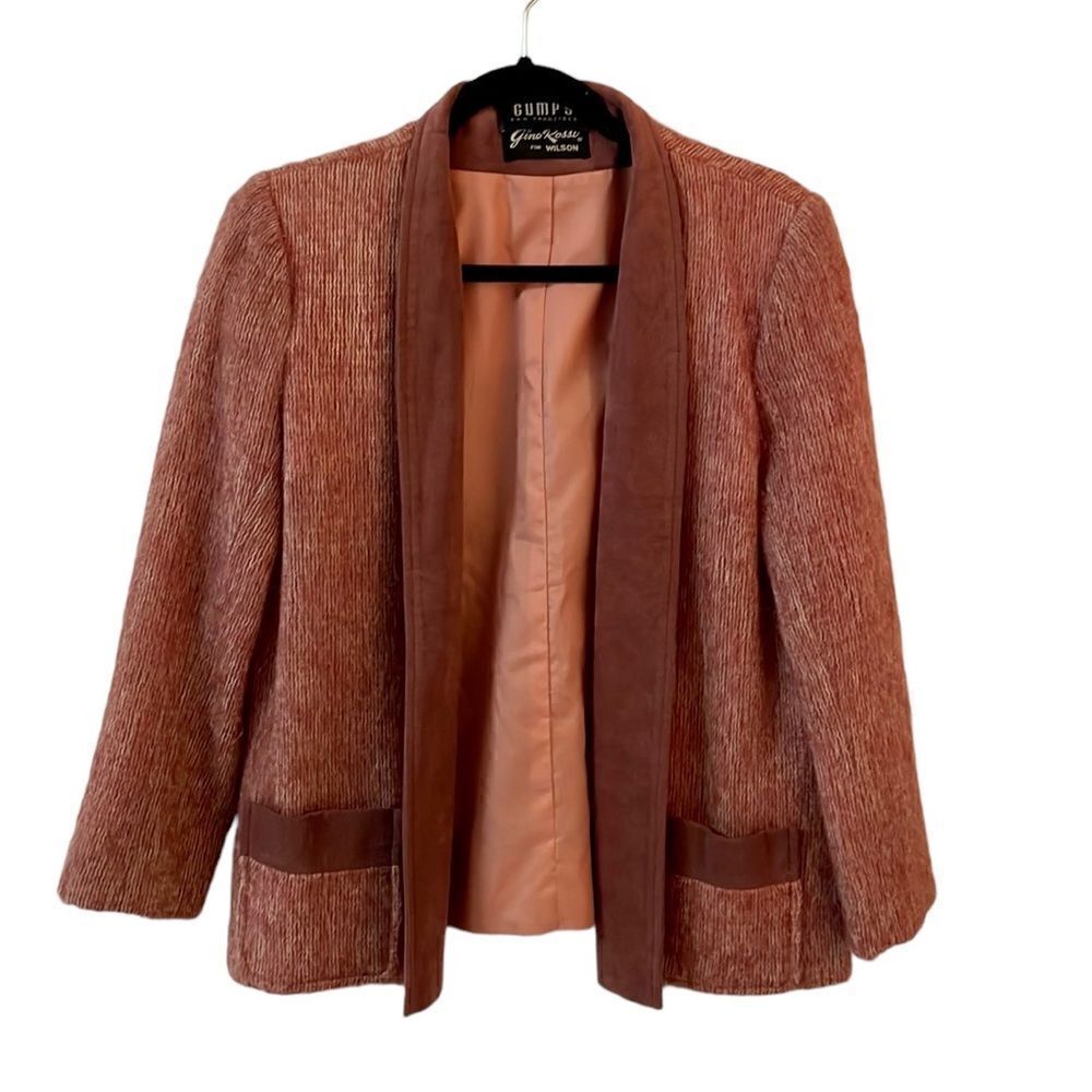 60s Vintage Wilson For Gumps San Francisco Mohair and suede blazer medium